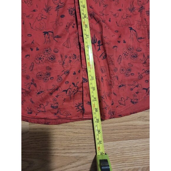 Au Noir Long Sleeves Men Shirt Size 2 Red Pre-Owned - Picture 7 of 9